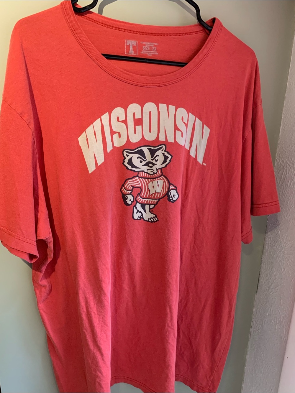Wisconsin Graphic Red Men's T-Shirt